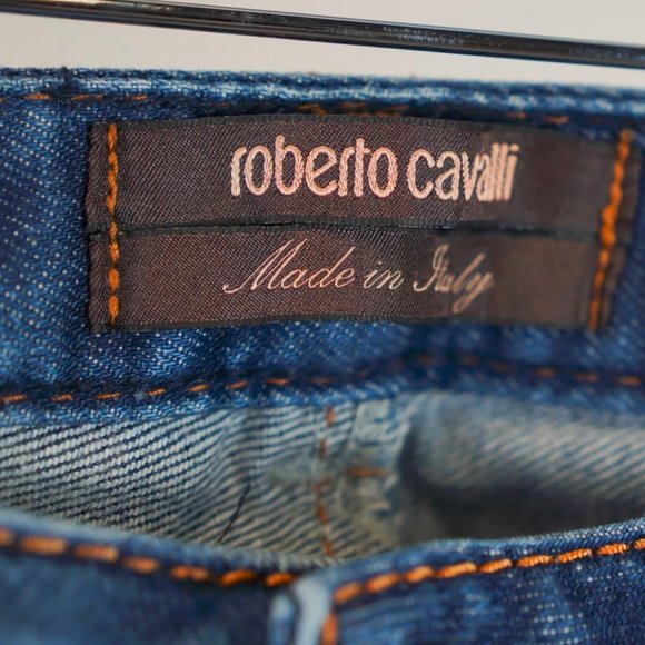 Roberto Cavalli Blue Low-Rise Jeans - Picture 6 of 6